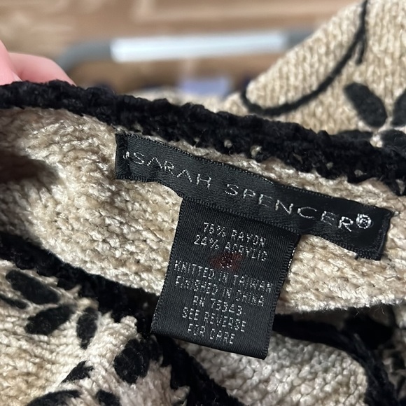 Sarah Spencer Chenille Scoop Neck Pullover Sweater Small - Picture 5 of 6